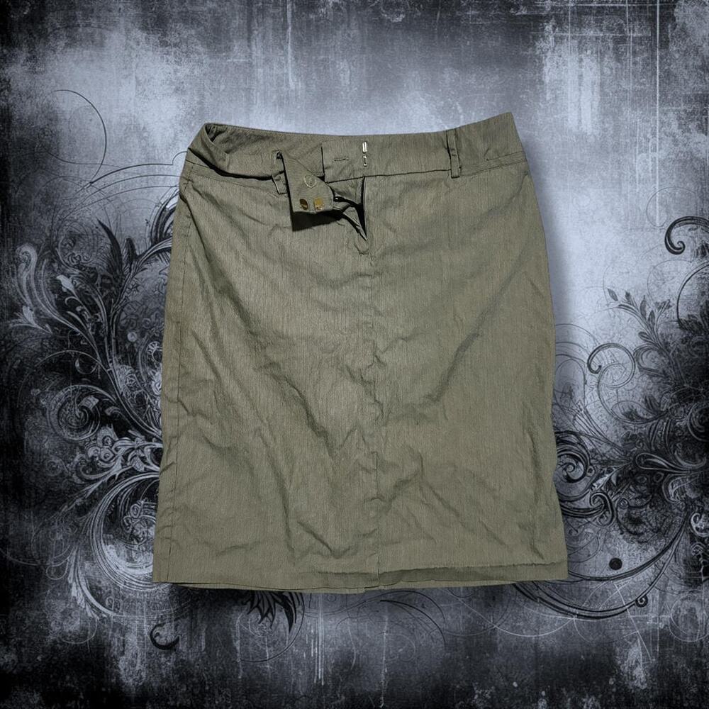 NEW YORK & COMPANY office siren work coorporate core pinstriped mini skirt